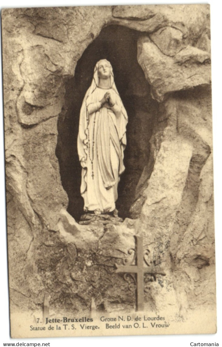 Jette-Bruxelles - Grotte N.D. De Lourdes - Statue De La T.S. Vierge - Jette