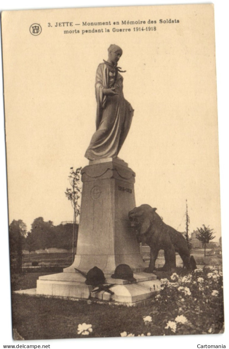 Jette - Monument En Mémoire Des Soldats Morts Pendant La Guerre 1914-1918 - Jette