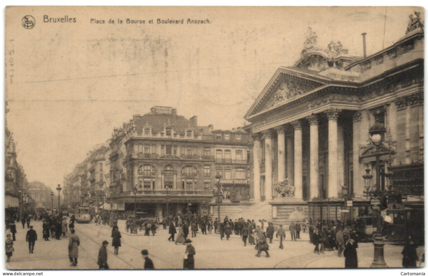 Bruxelles - Place De La Bourse Et Boulevard Anspach (Nels Série 1 N° 36) - Bruxelles-ville
