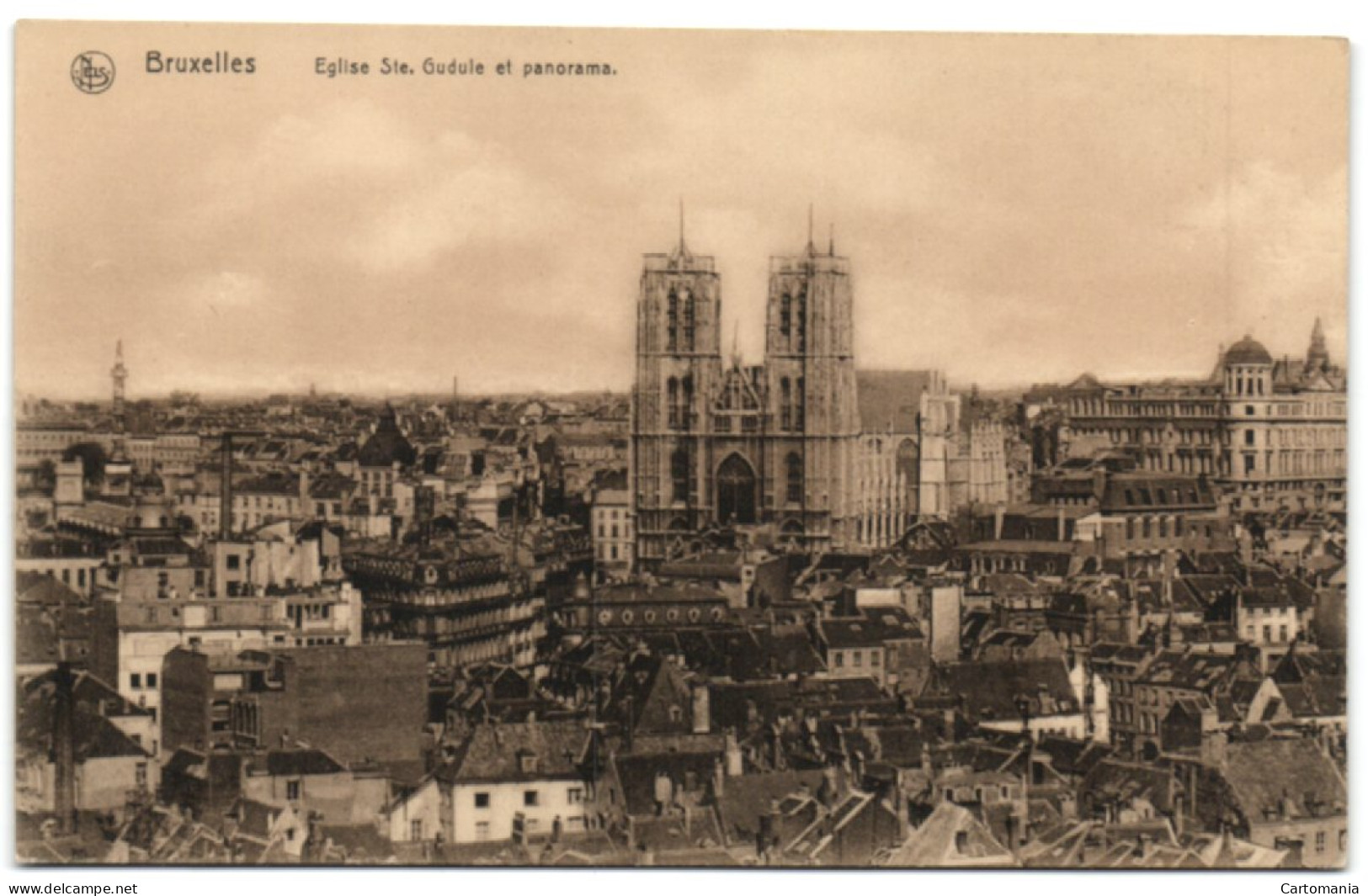 Bruxelles - Eglise Ste Gudule Et Panorama (Nels Série Bruxelles N° 100) - Bruxelles-ville