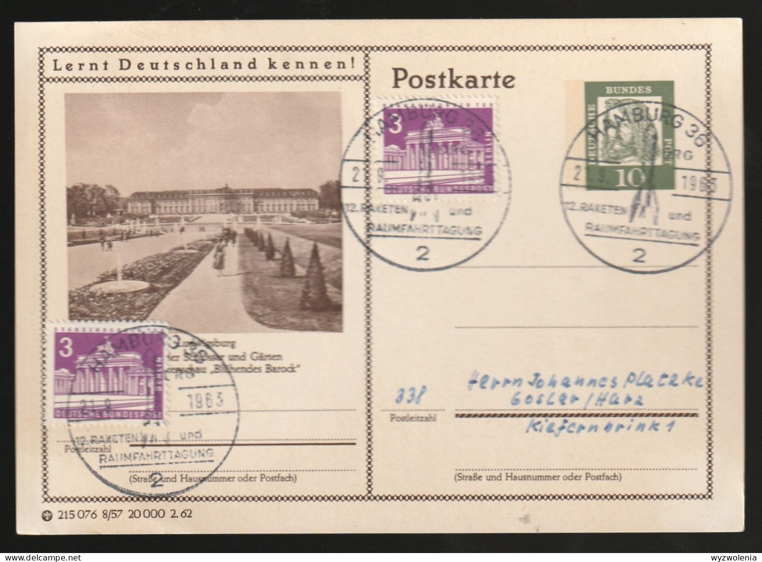 H 987) SSt Hamburg 1963: 12. Raketen- Und Raumfahrt-Tagung - Other & Unclassified