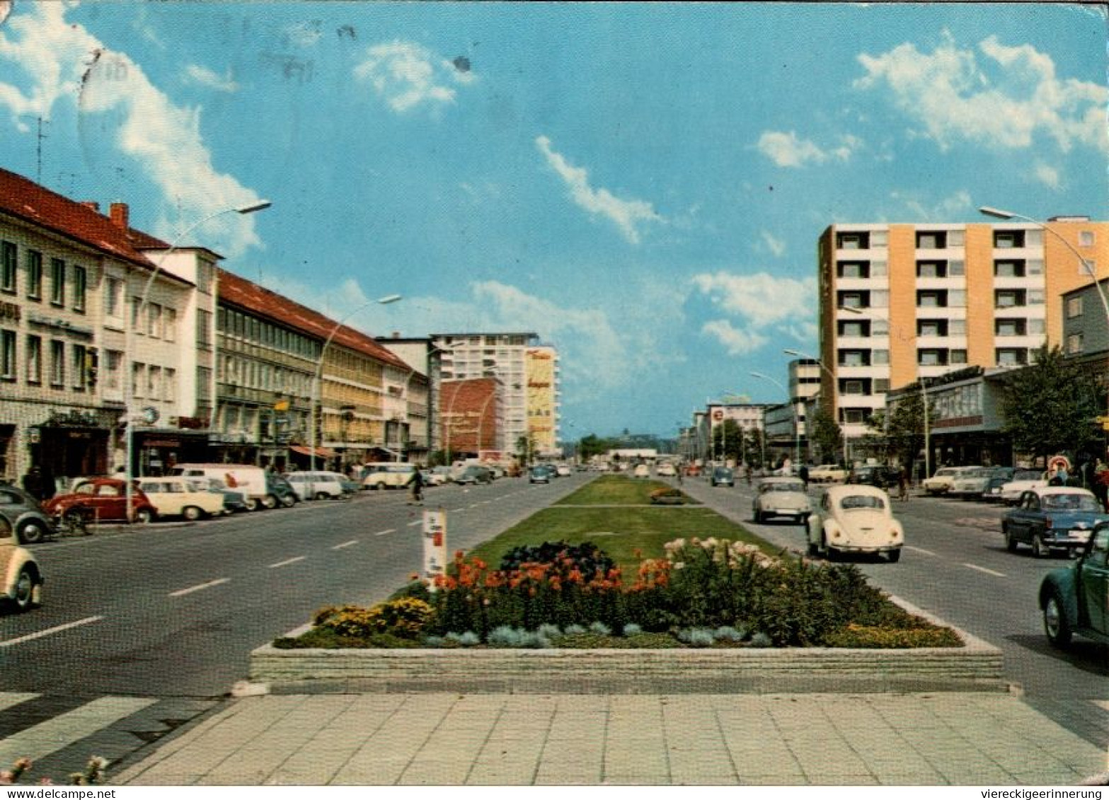 ! Ansichtskarte Wolfsburg, Porschestraße, Autos, VW Käfer, 1966 - Wolfsburg