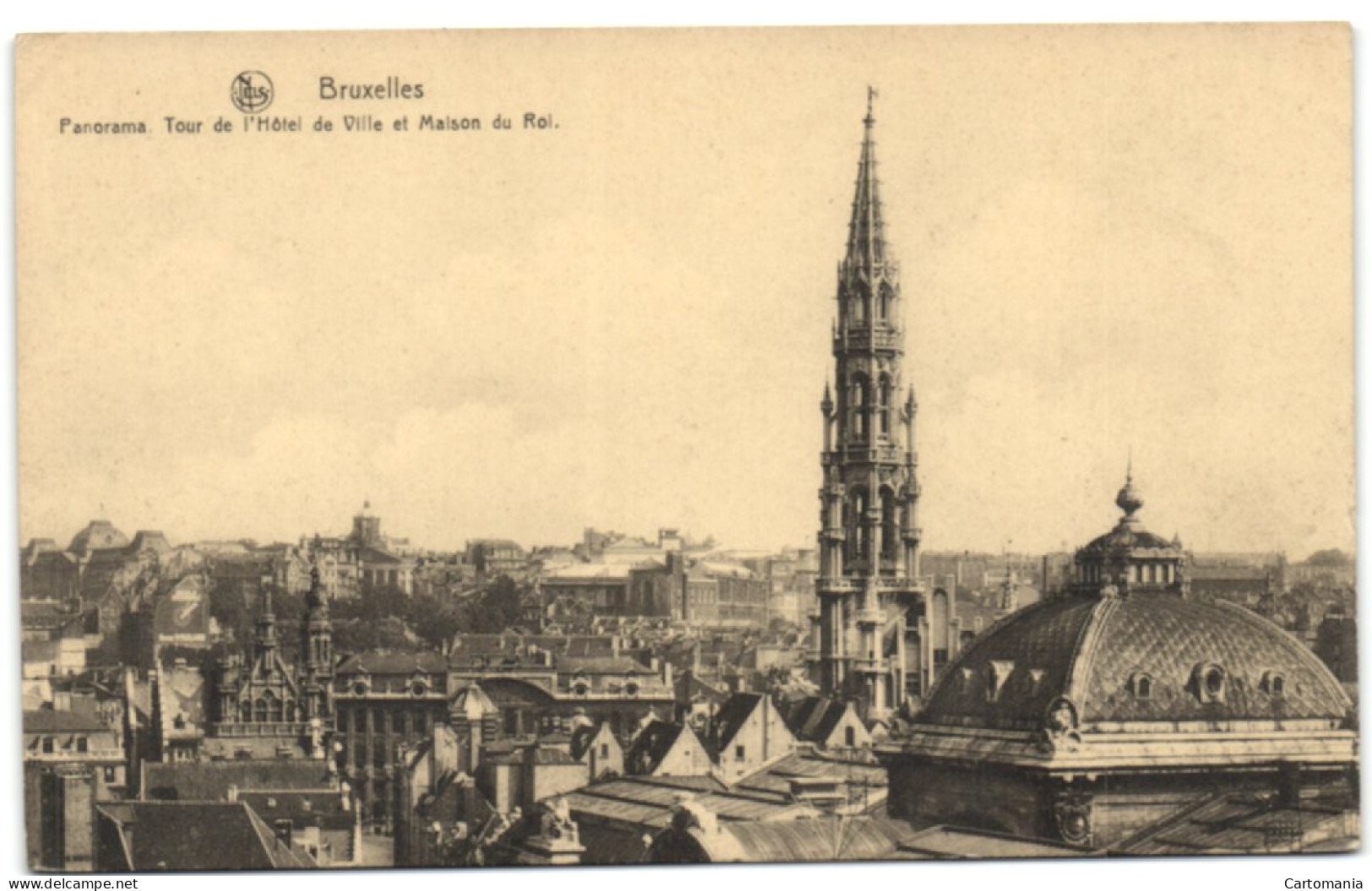 Bruxelles - Panorama - Tour De L'Hôtel De Ville Et Maison Du Roi (Nels Série 1 N° 97) - Brussel (Stad)