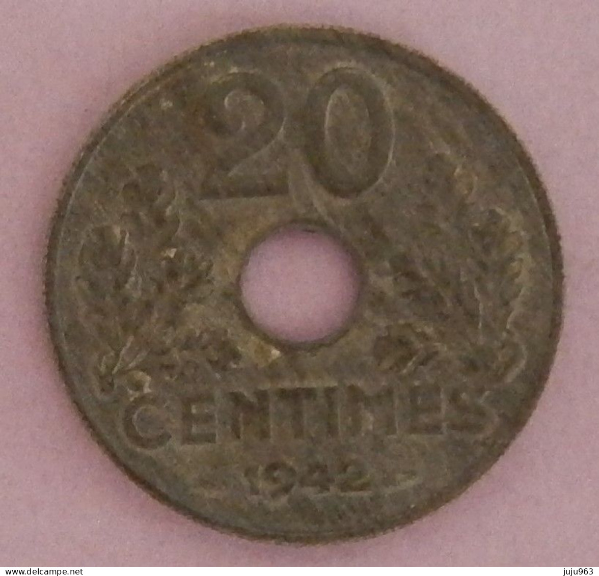 FRANCE 20 CENTIMES ANNEE 1942 VOIR 2 SCANS - 20 Centimes