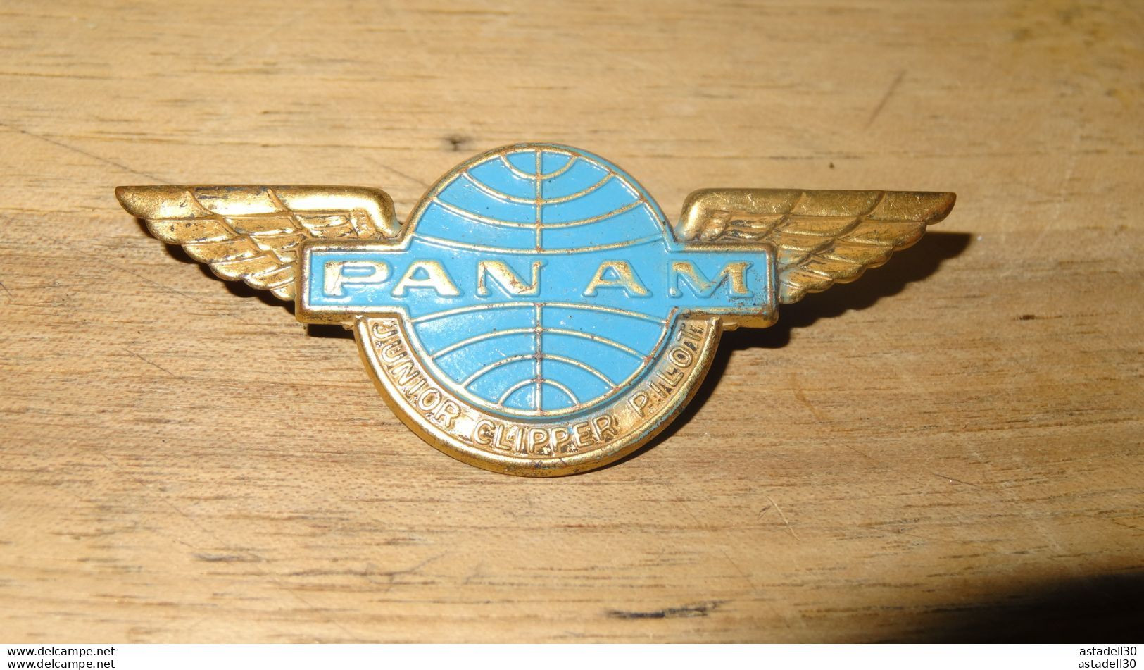 Insigne Broche - PANAM Compagnie Aérienne PAN AMERICAN WORLD AIRWAYS "JUNIOR CLIPPER PILOT" - Badges Abzeichenen....CAR1 - Tarjetas De Identificación De La Tripulación