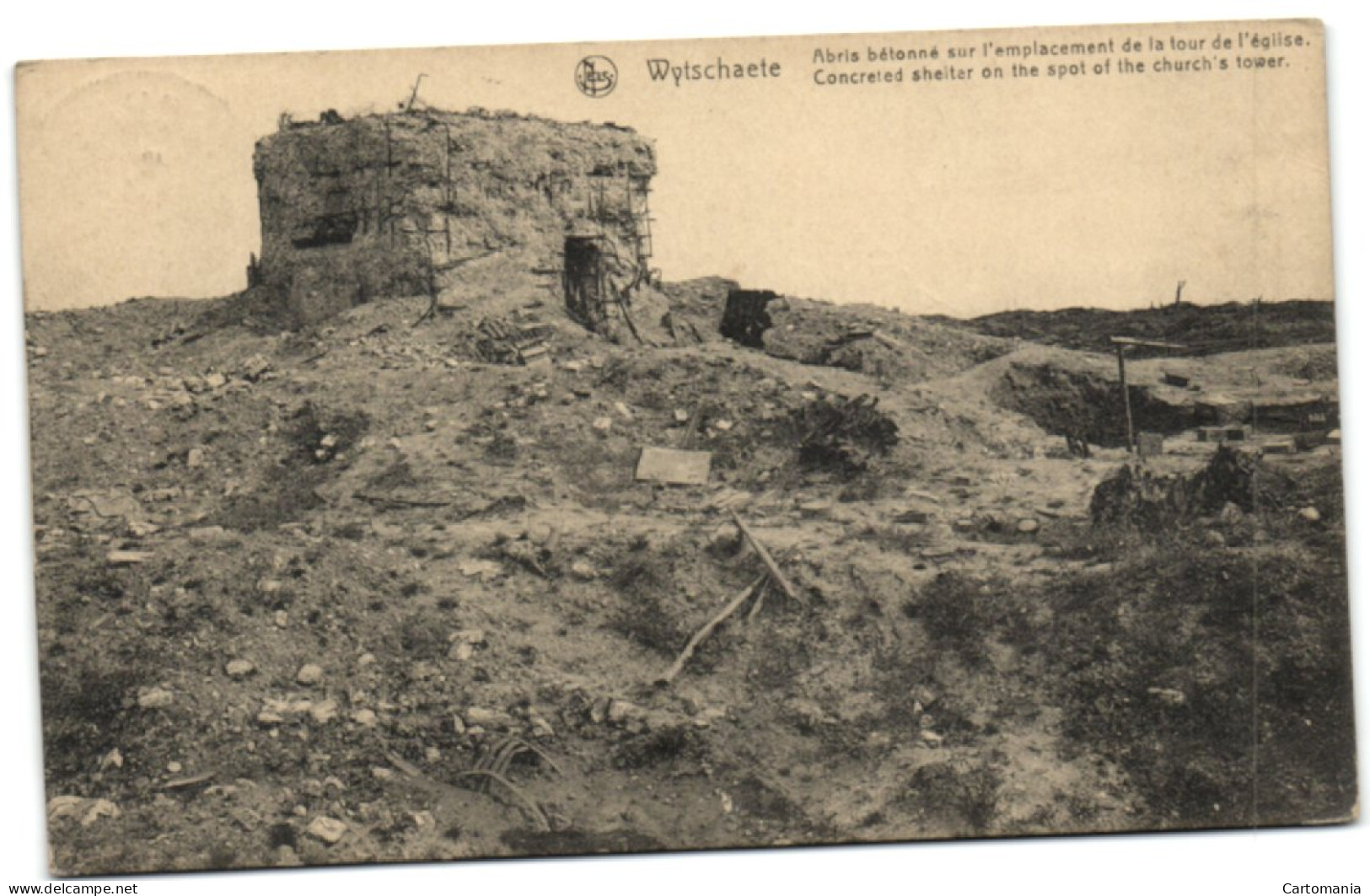 Wytschaete - Abris Bétonné Sur L'emplacement De La Tour De L'église - Hooglede