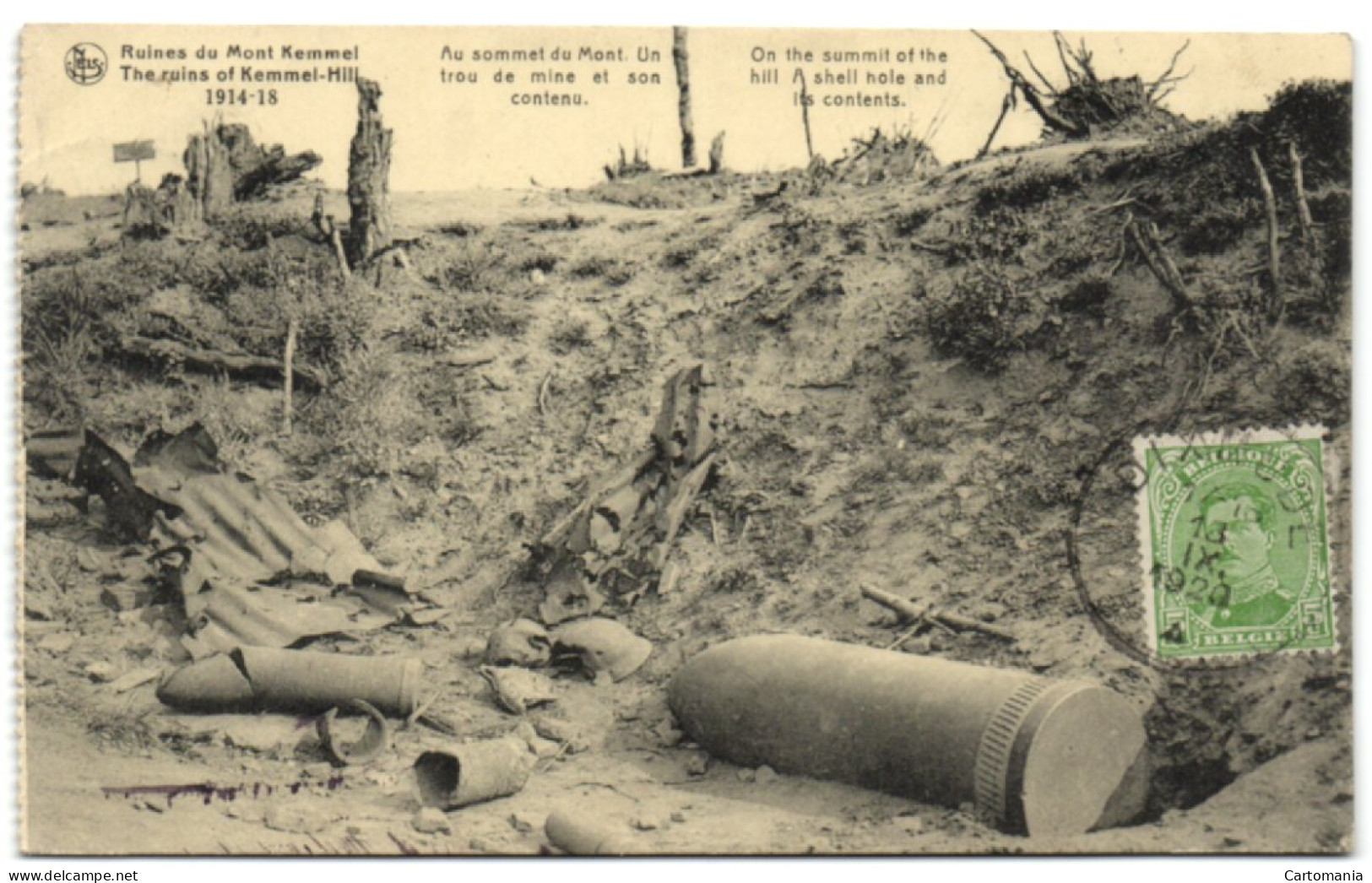 Ruines Du Mont Kemmel - Au Sommet Du Mont Un Trou De Mine Et Son Contenu - Hooglede