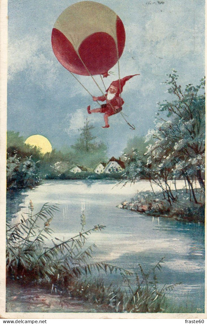 (M) CPA D'un Petit Lutin Volant En Ballon , Kraenzle Illustrateur - Kränzle