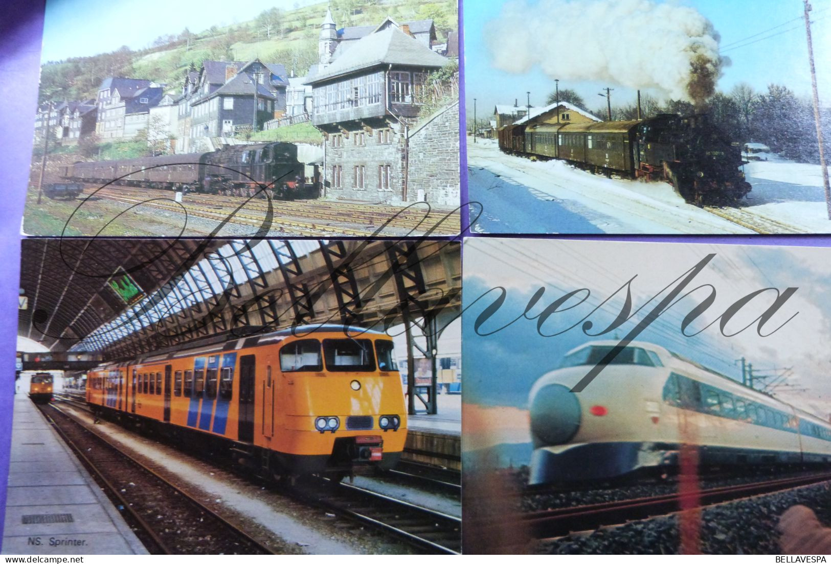 Trein Train Locomotief Lot X 40 Cpsm - Treni