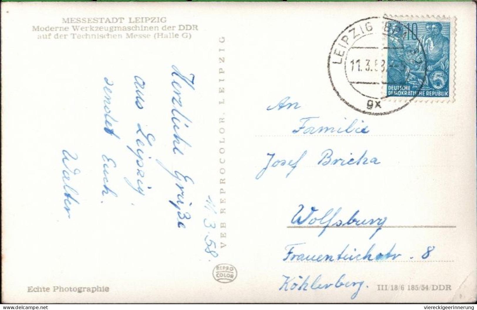 ! 1958 Ansichtskarte Leipziger Messe - Leipzig
