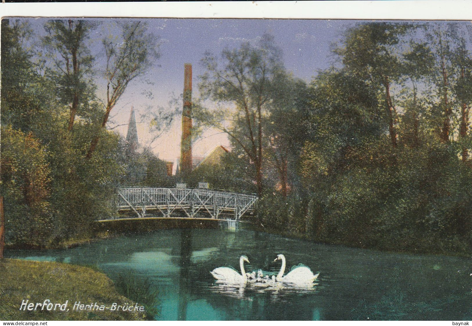 DE26  --   HERFORD  --  HERTHA - BRUCKE  --   SWAN   --  1916 - Herford