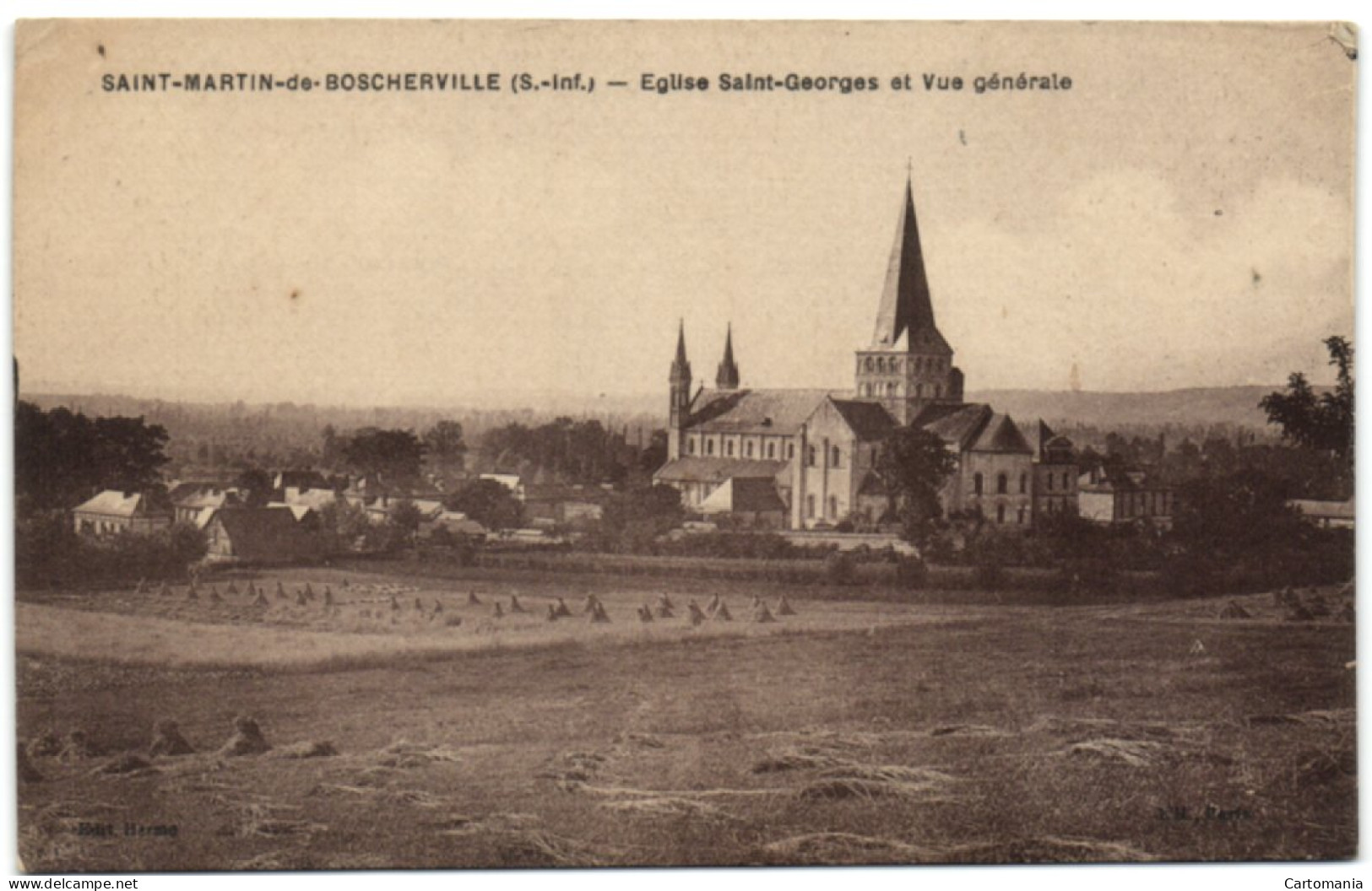 Saint-Martin-de-Boscherville - Eglise Saint-Georges Et Vue Générale - Saint-Martin-de-Boscherville
