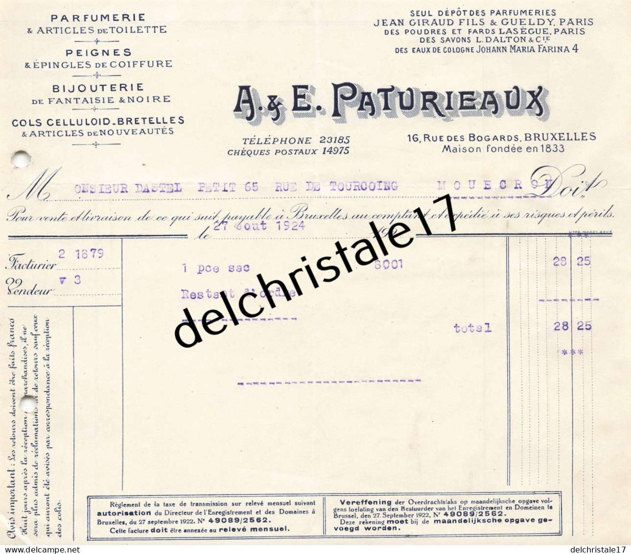 96 0192 BELGIQUE GAND 1957 Manufactures Réunies De Cigares MAREC CIGARS Dépt. NICOLETO-PRINCEPS à ROUSSELLE - 1950 - ...