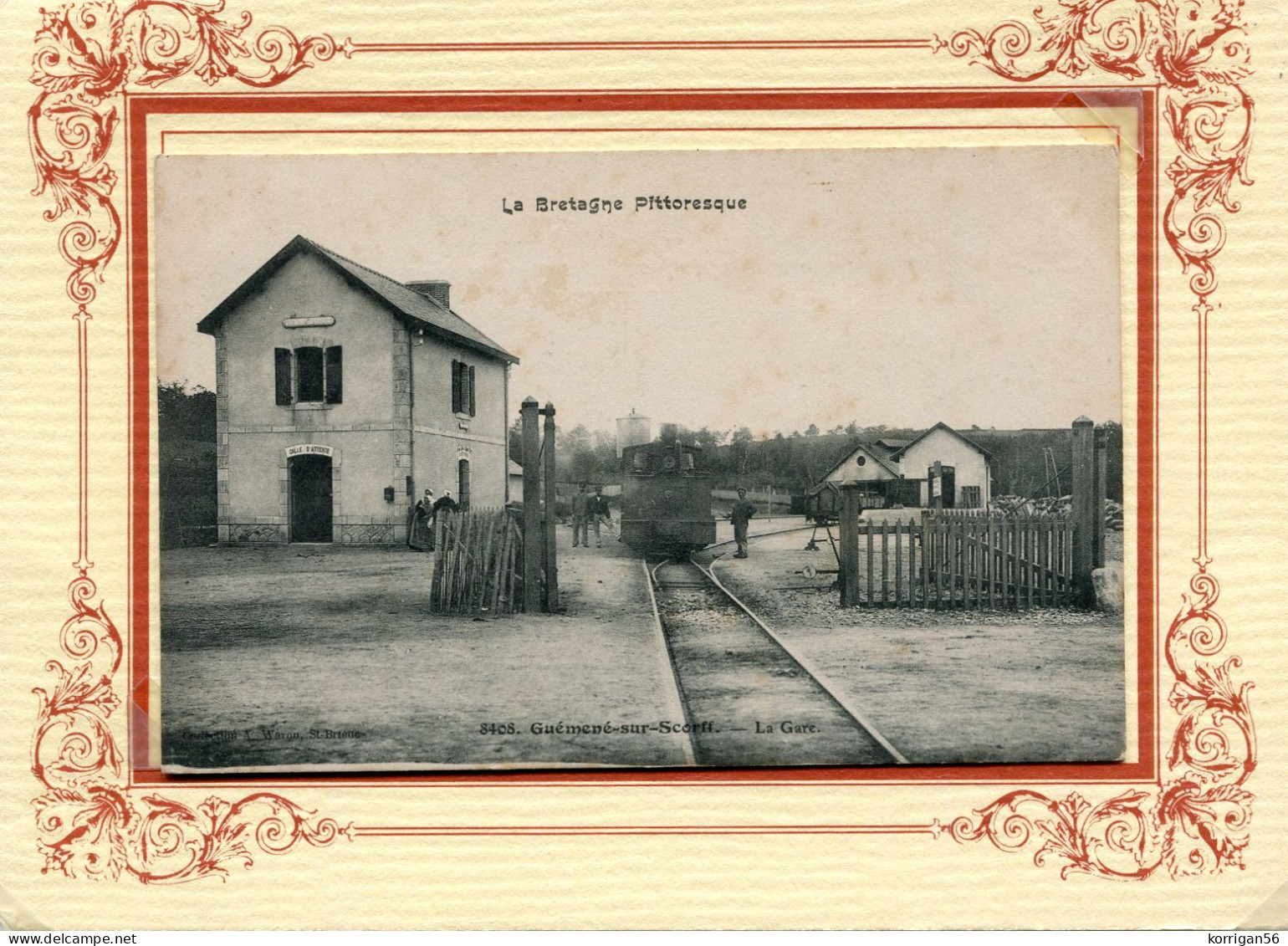 GUEMENE SUR SCORFF  ** LE TRAIN EN GARE EN 1912  ** - Guemene Sur Scorff