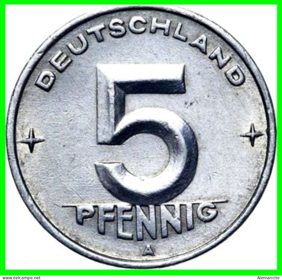 REPUBLICA DEMOCRATICA DE ALEMANIA ( DDR ) 3 MONEDAS DE 5 PFENNING AÑO 1948 - 1949 - 1950 -  CECA - A - 5 Pfennig