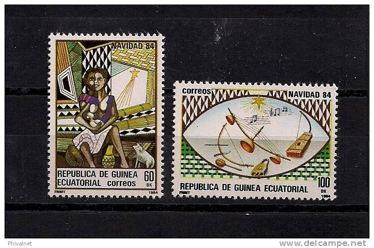 GUINEA ECUATORIAL, EDIFIL 63/64**, 1984, NAVIDAD, MÚSICA - Guinea Ecuatorial