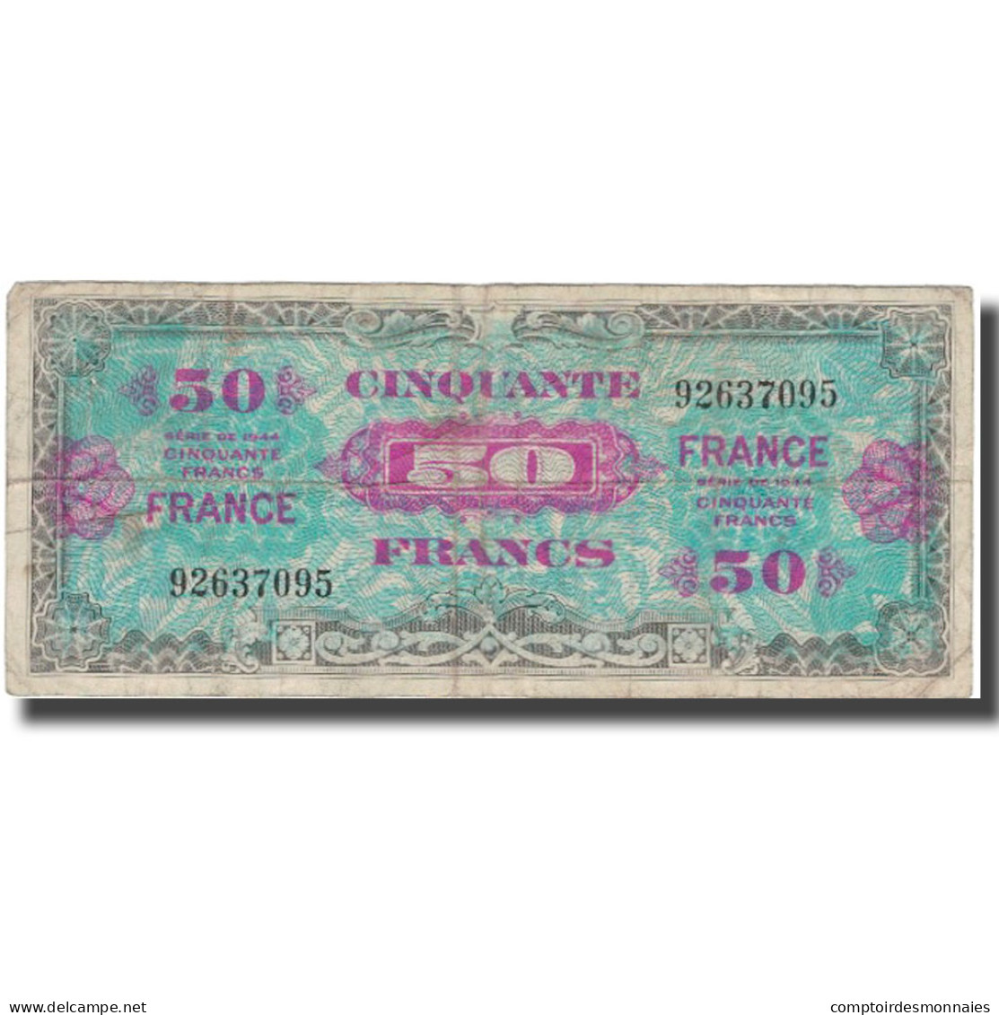 France, 50 Francs, 1945 Verso France, 1945, 1945, TB, Fayette:VF 24.1, KM:122a - 1945 Verso Frankreich