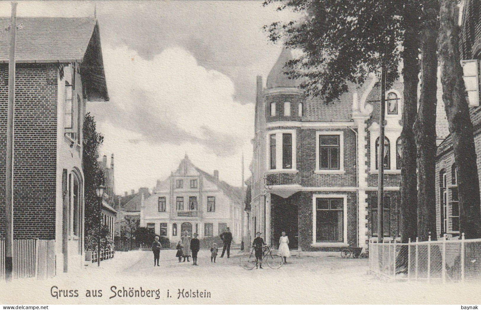 DE52  --  GRUSS AUS  SCHONBERG I. HOLSTEIN  --  BAHN POST KIEL - SCHONBERG  --  ZUG 15  --  1907 - Schoenberg