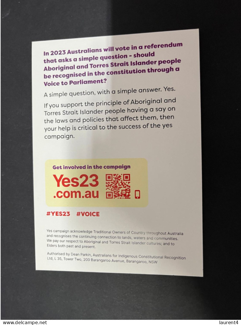 17-10-2023 (4 T 29) Australia Referendum 14-10-2023 - Aborignal & Torres Strait Islander Voice - Voted NO 60.6% - Briefe U. Dokumente