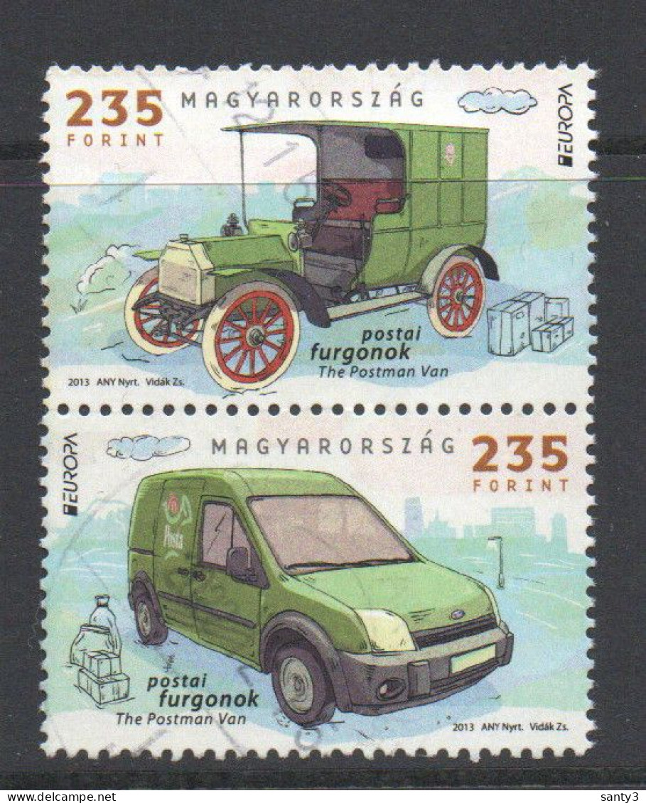 Hongarije 2013 Yv  Zegels Uit Blok 342 Europa Cept, Samenhangend,  Hele Hoge Waarde, Gestempeld - Used Stamps