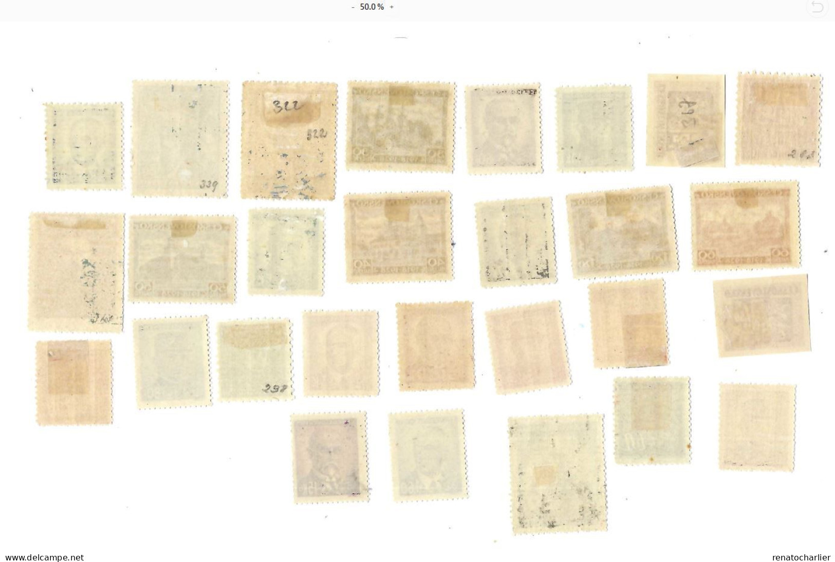 Collection De 25 Timbres MH,Neufs Avec Charnière. - Colecciones & Series