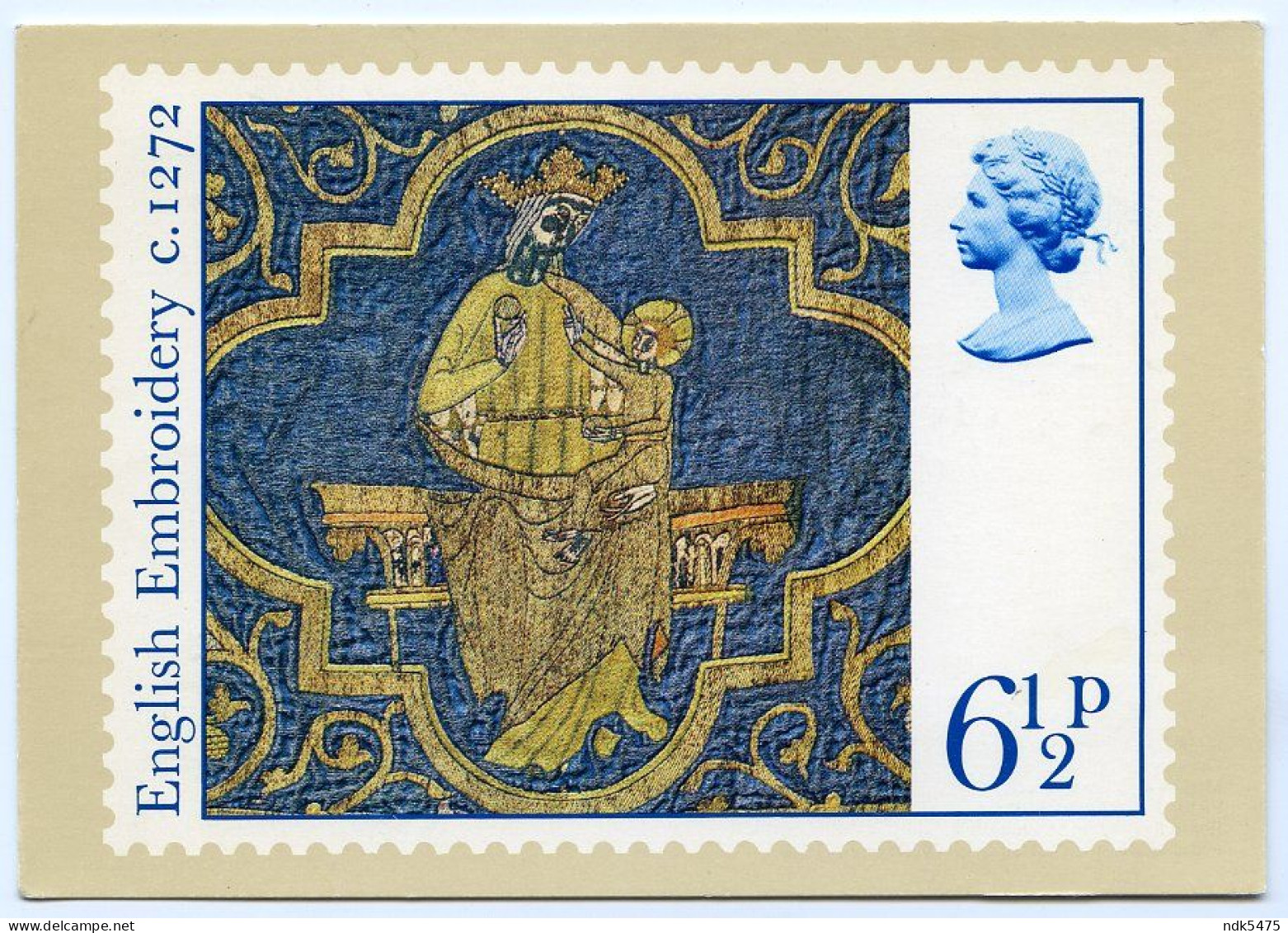 POSTMARK : MLO REDHILL, 1976 / VICTORIA AND ALBERT MUSEUM PHQ - VIRGIN AND CHILD  (10 X 15cms Approx.) - PHQ-Cards