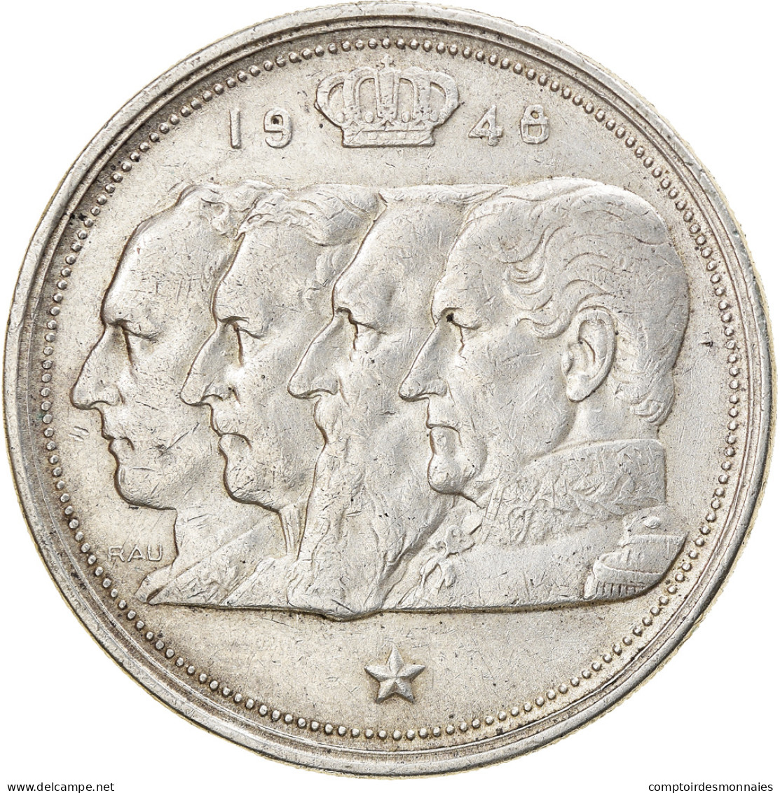 Monnaie, Belgique, 100 Francs, 100 Frank, 1948, TTB, Argent, KM:138.1 - 100 Francs