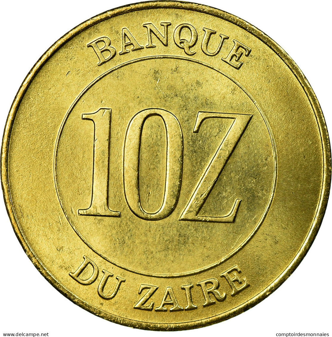 Monnaie, Zaïre, 10 Zaïres, 1988, TTB, Laiton, KM:19 - Zaire (1971-97)