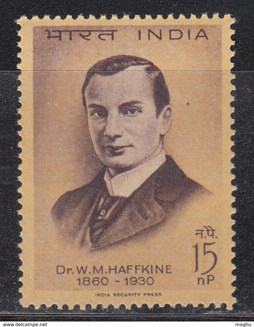 India MNH 1964 Waldemar Haffkine, Bacteriologist Biology, Of USSR Russia Immunologist Disease Study Health India 1964 - Unused Stamps