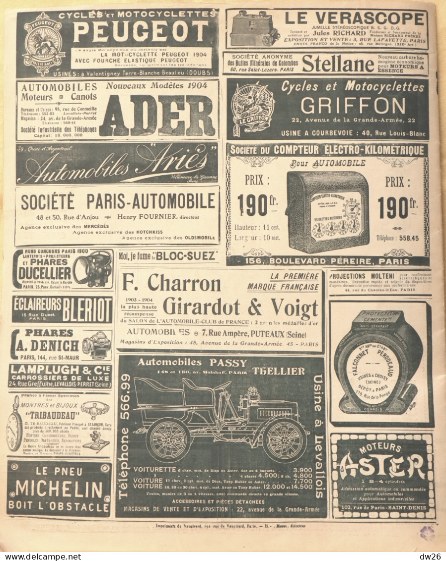 Journal: La Vie Au Grand Air, 3 Mars 1904 (N° 286) Ragueneau Au Cross-Country, Walthour, Stayer Américain, Escrime... - Other & Unclassified