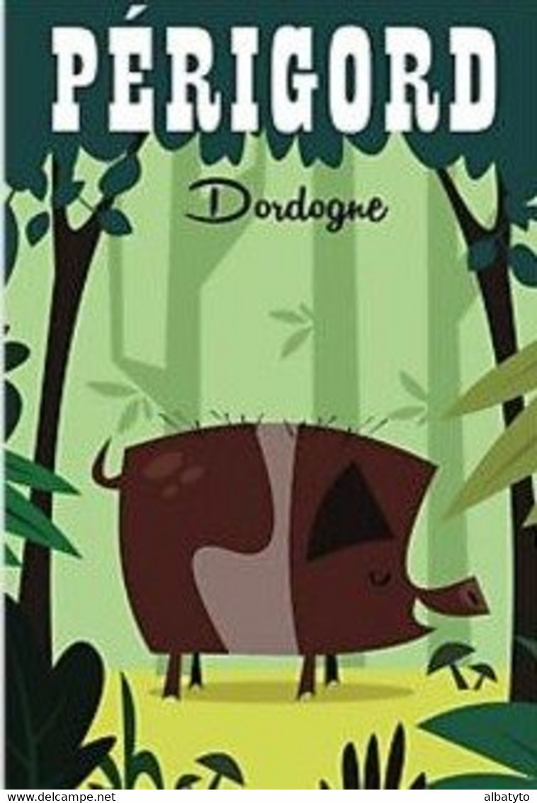 Carte Postale Truffe Du Périgord Dordogne La Recherche Des Truffes Cochon Cochons Truffier Champignon - Hongos