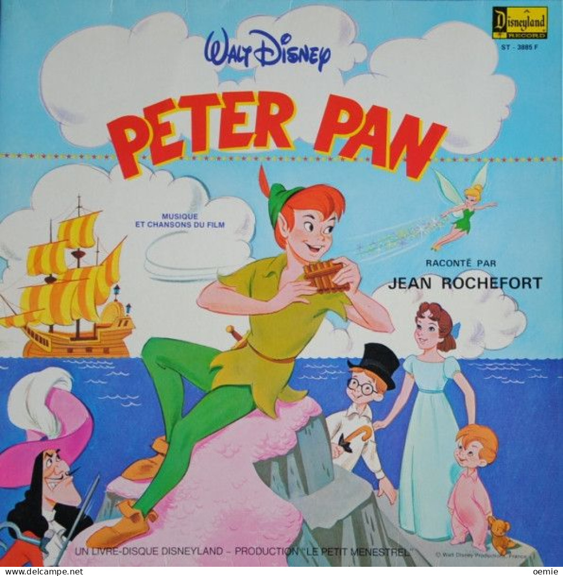 WALT DISNEY    PETER PAN  MUSIQUE ET CHANSONS DU FILM RACONTE PAR JEAN ROCHEFORT - Kinderen