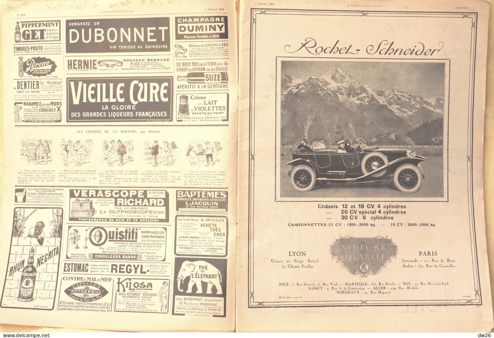 Journal: L'Illustration 5 Juillet 1924 (N° 4244) Renaissance De L'Olympisme - Aviation Au Samois Country Club... - Sonstige & Ohne Zuordnung