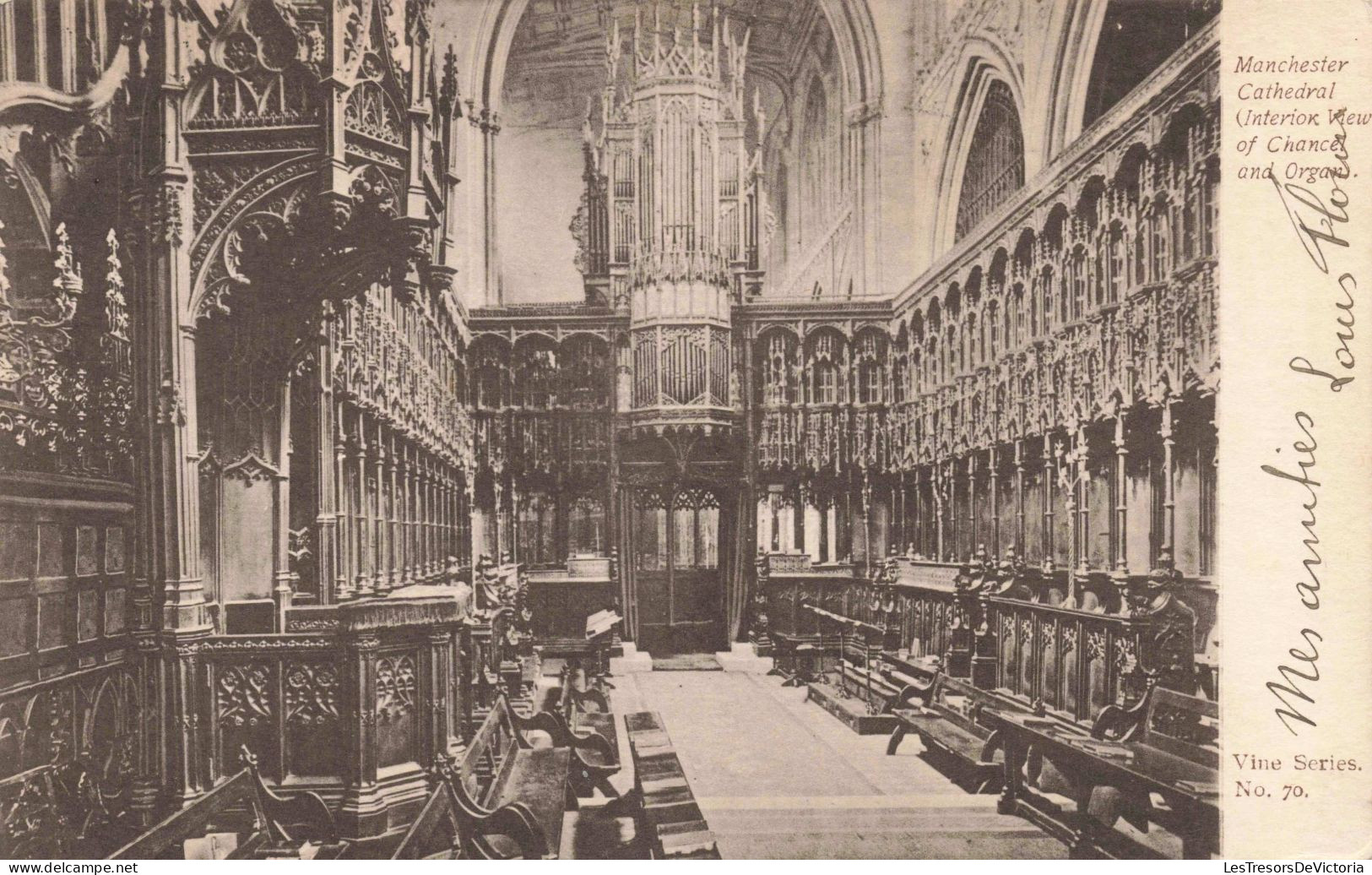 ROYAUME UNI - Angleterre - Manchester Cathedral (Interior View Of Chancel And Organ) - Carte Postale Ancienne - Manchester