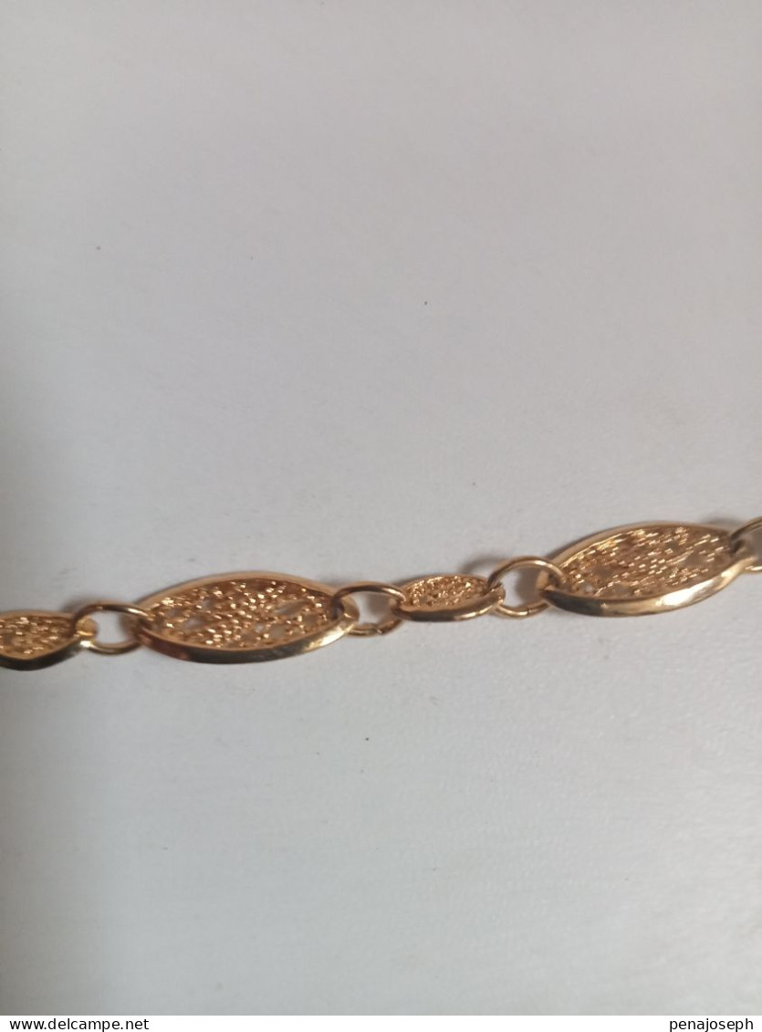 bracelet plaqué or longueur 20 cm