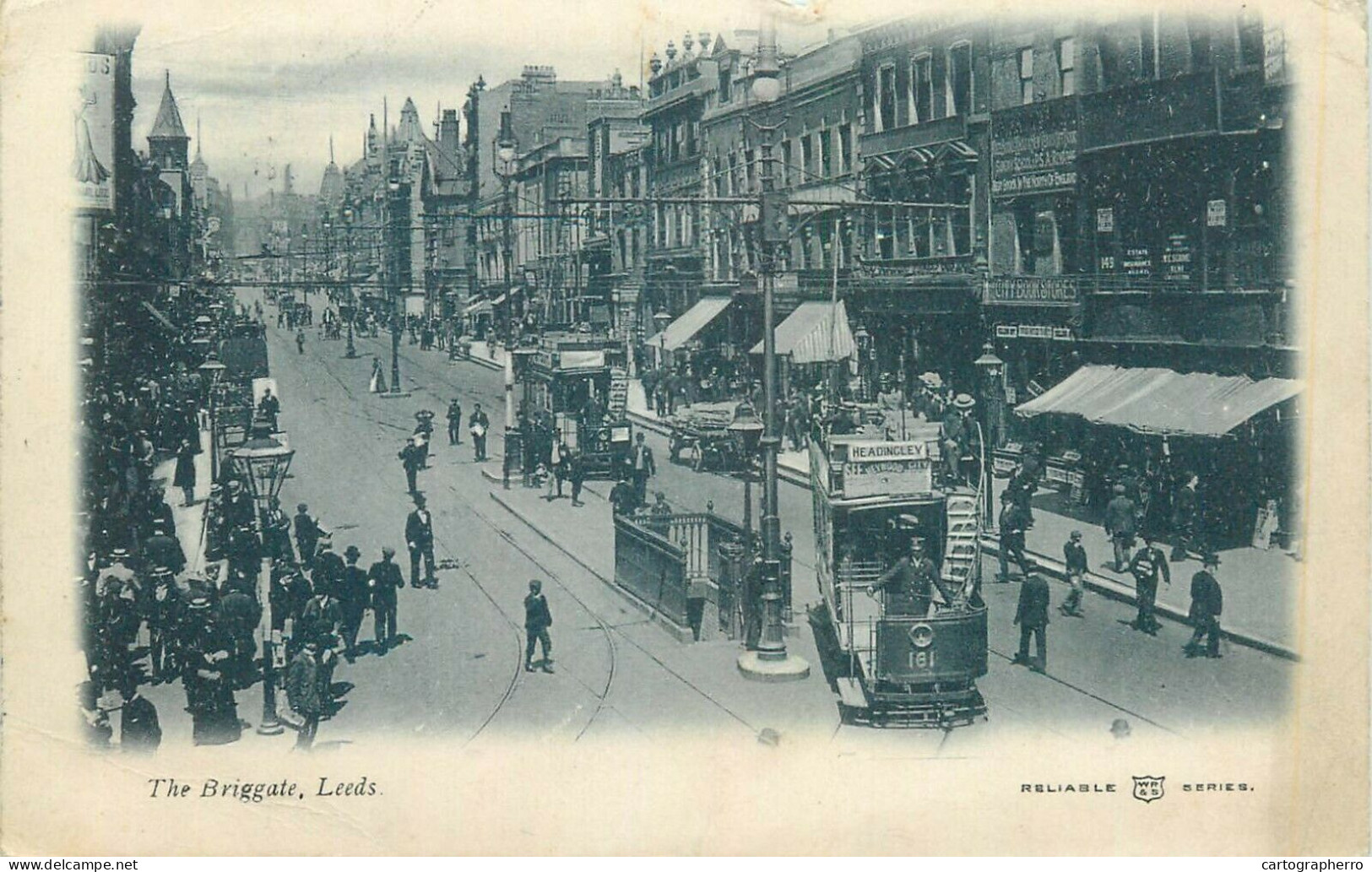 Leeds West Yorkshire Briggate Tramway 1903 - Leeds