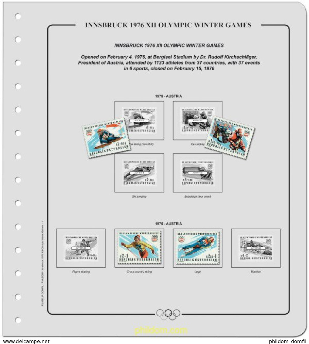 Suplemento Olimpiadas De Invierno 12 Insbruck 1976. Tomo 1 Sin Montar - Zomer 1900: Parijs