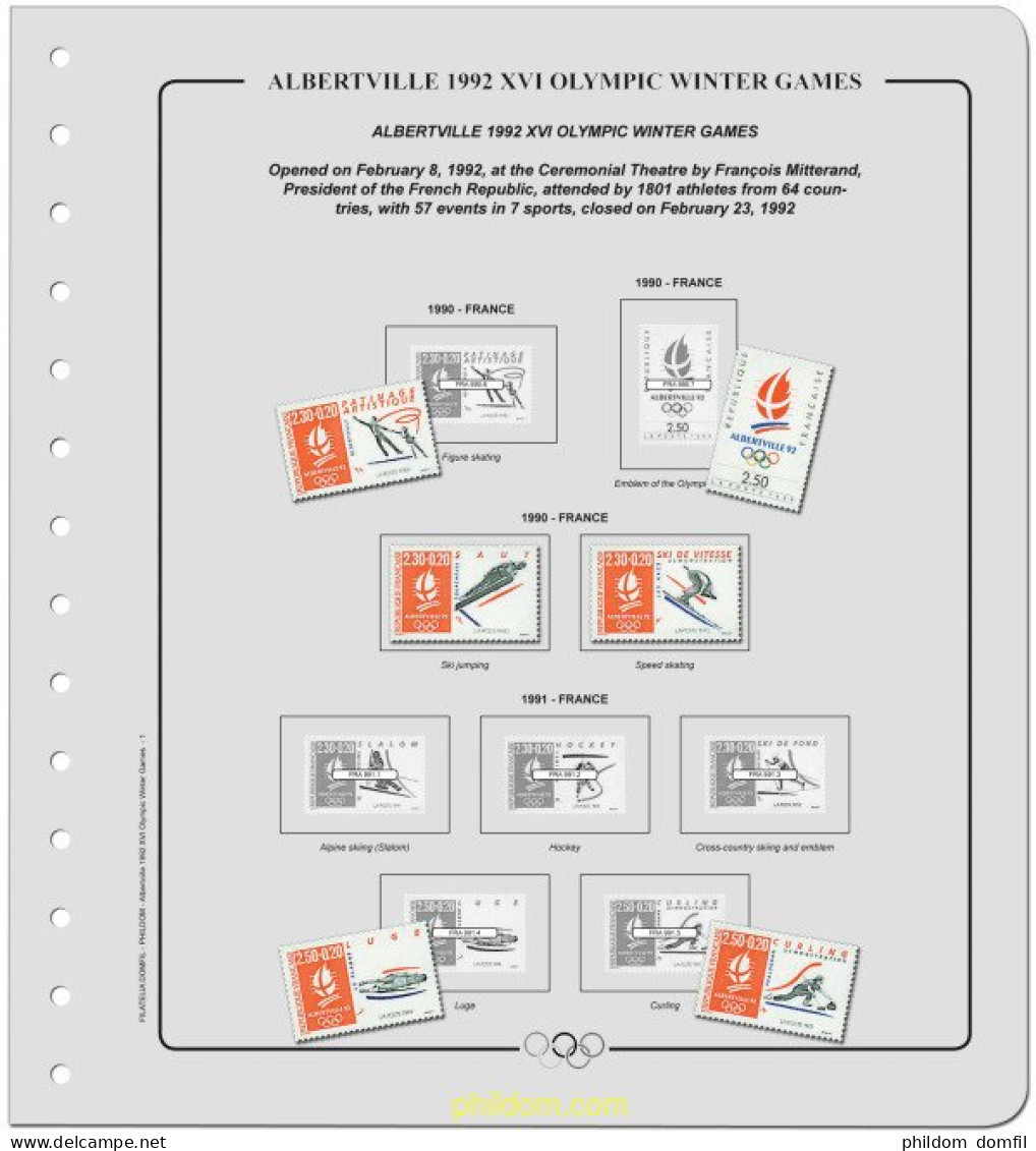 Suplemento Olimpiadas De Invierno 16 Albertville 1992. Tomo 1 Sin Montar - Estate 1900: Parigi