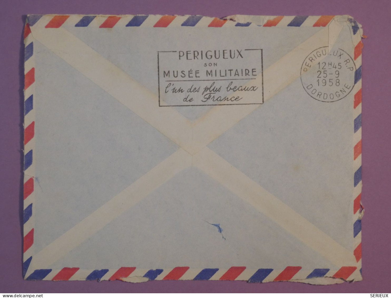 DD4 AEF BENIN  BELLE LETTRE 1958 PAR AVION PETIT BUREAU LARGEAU  A  EYMET  FRANCE  +AFF.   PLAISANT+++ - Cartas & Documentos