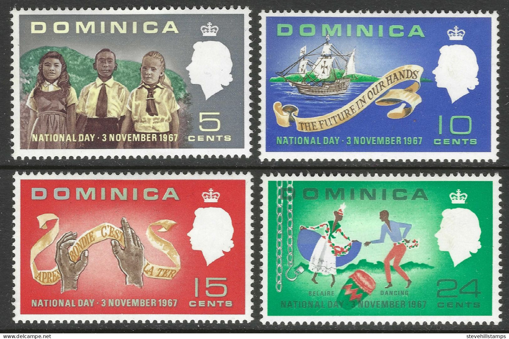 Dominica. 1967 National Day. MH Complete Set. SG 205-208 - Dominica (...-1978)