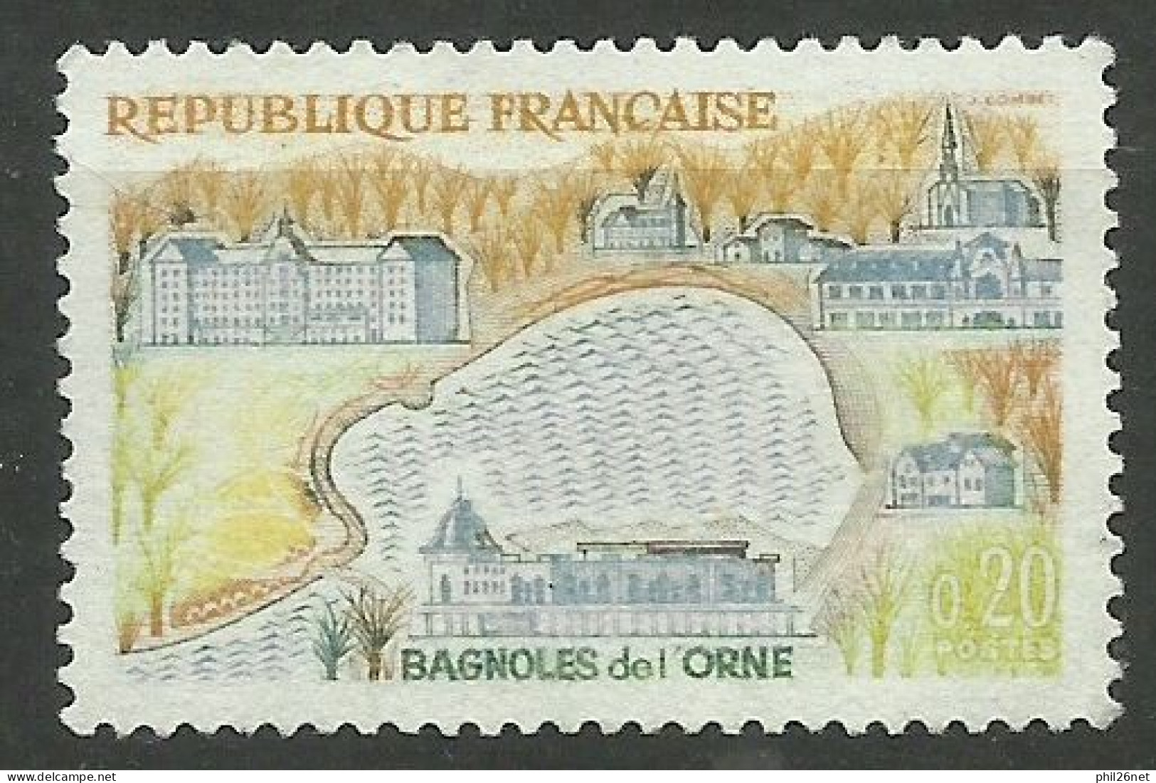 France  N° 1293  Bagnoles De L'Orne  -jaune-gris Et Ocre    Neuf  ( *)    B/ TB  Voir Scans Soldes ! ! ! - Nuovi