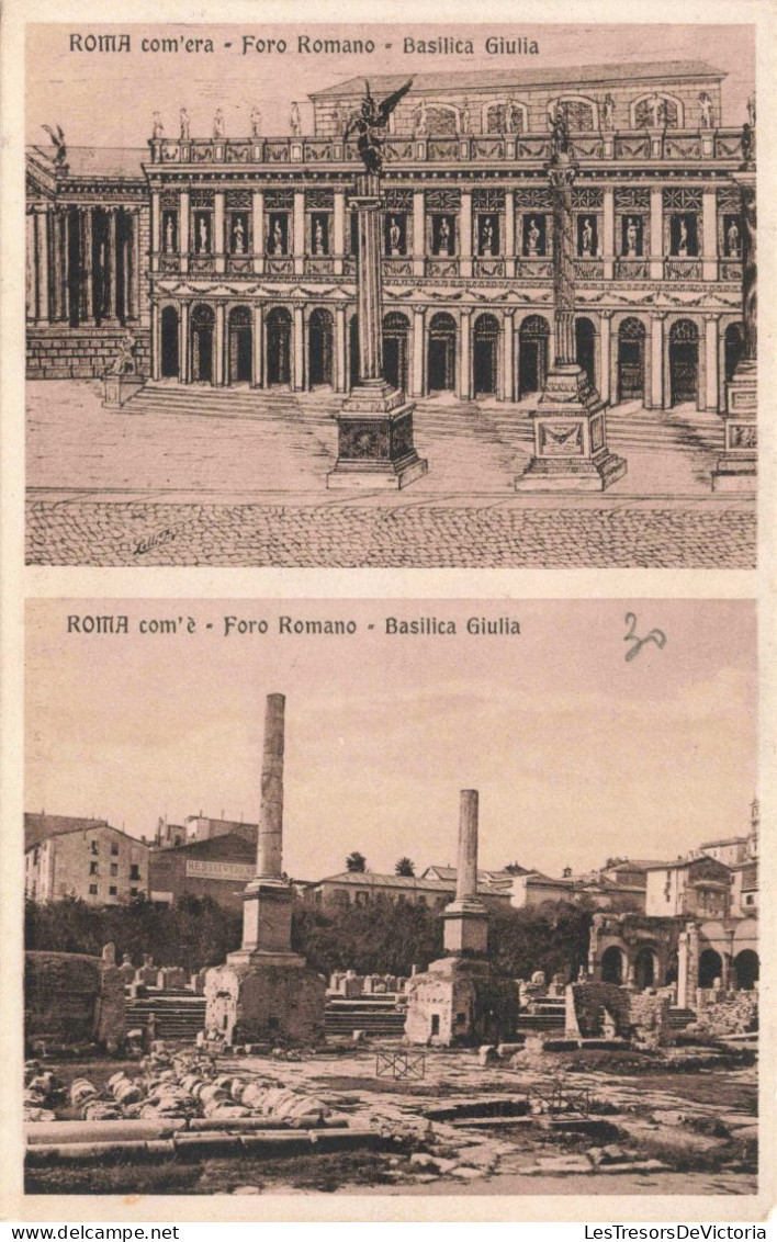 ITALIE - Rome -  Forum Romain - Basilique Giulia - Carte Postale Ancienne - Autres Monuments, édifices
