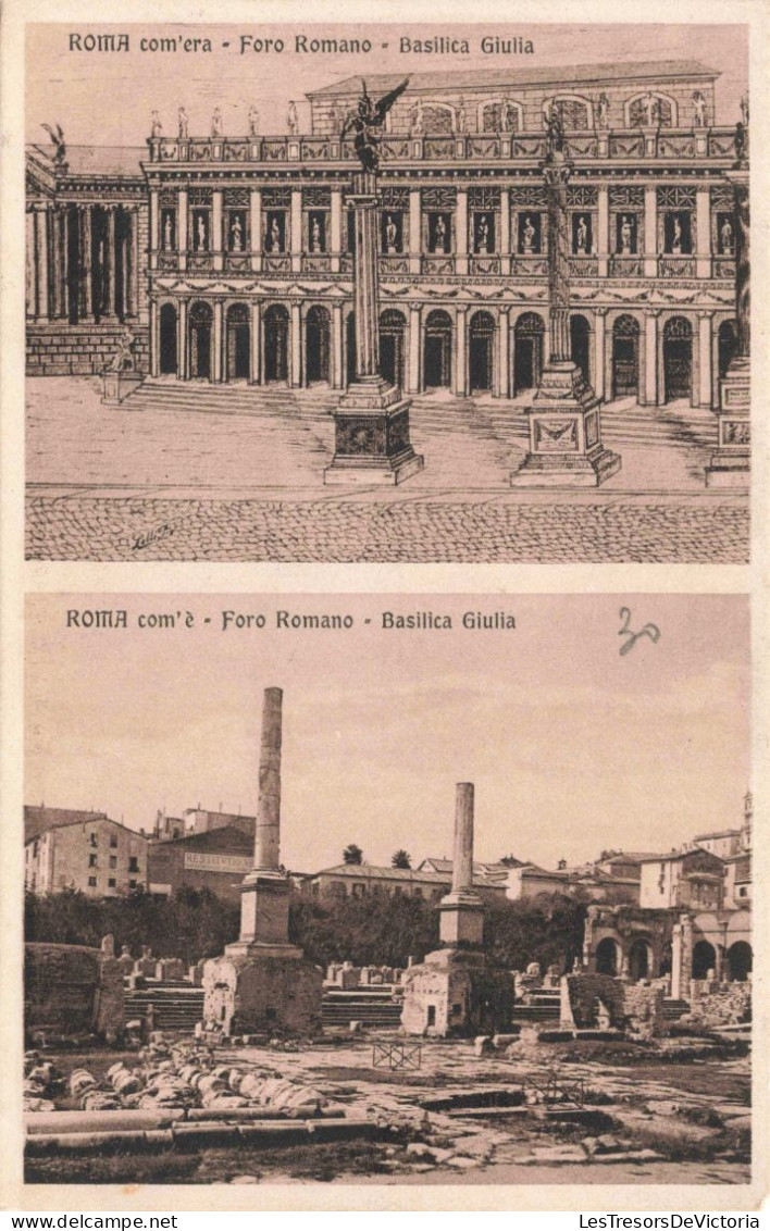 ITALIE - Rome -  Forum Romain - Basilique Giulia - Carte Postale Ancienne - Otros Monumentos Y Edificios