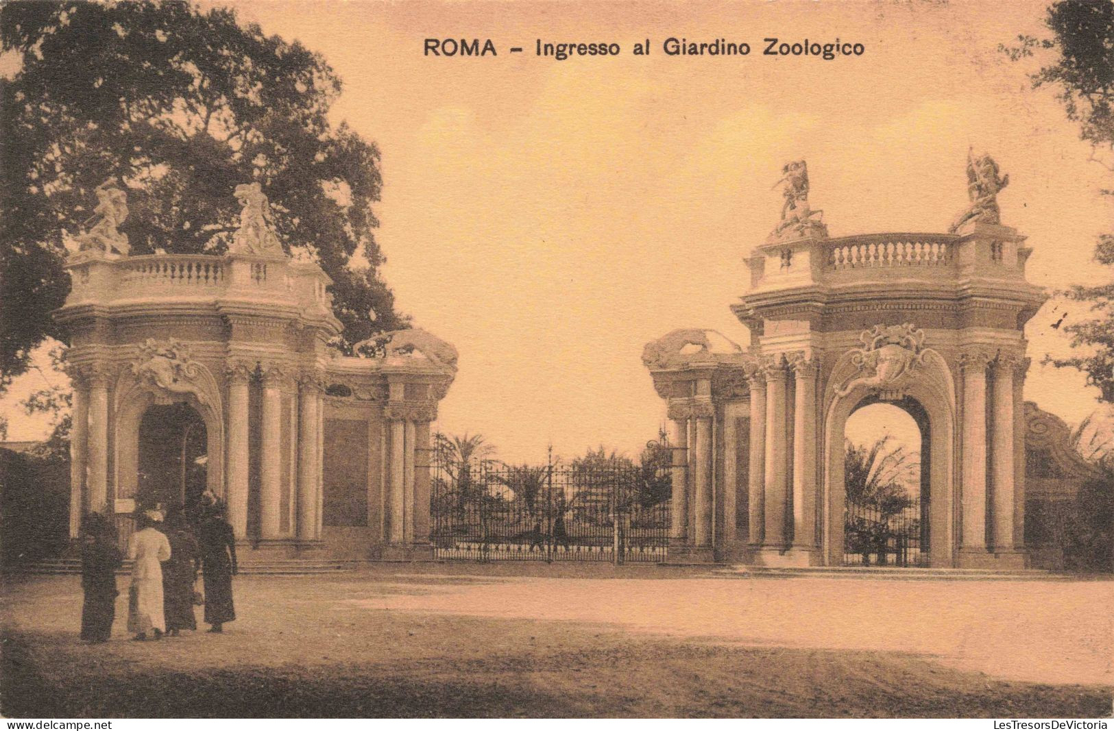 ITALIE - Rome -  Entrée Au Jardin Zoologique - Carte Postale Ancienne - Parques & Jardines