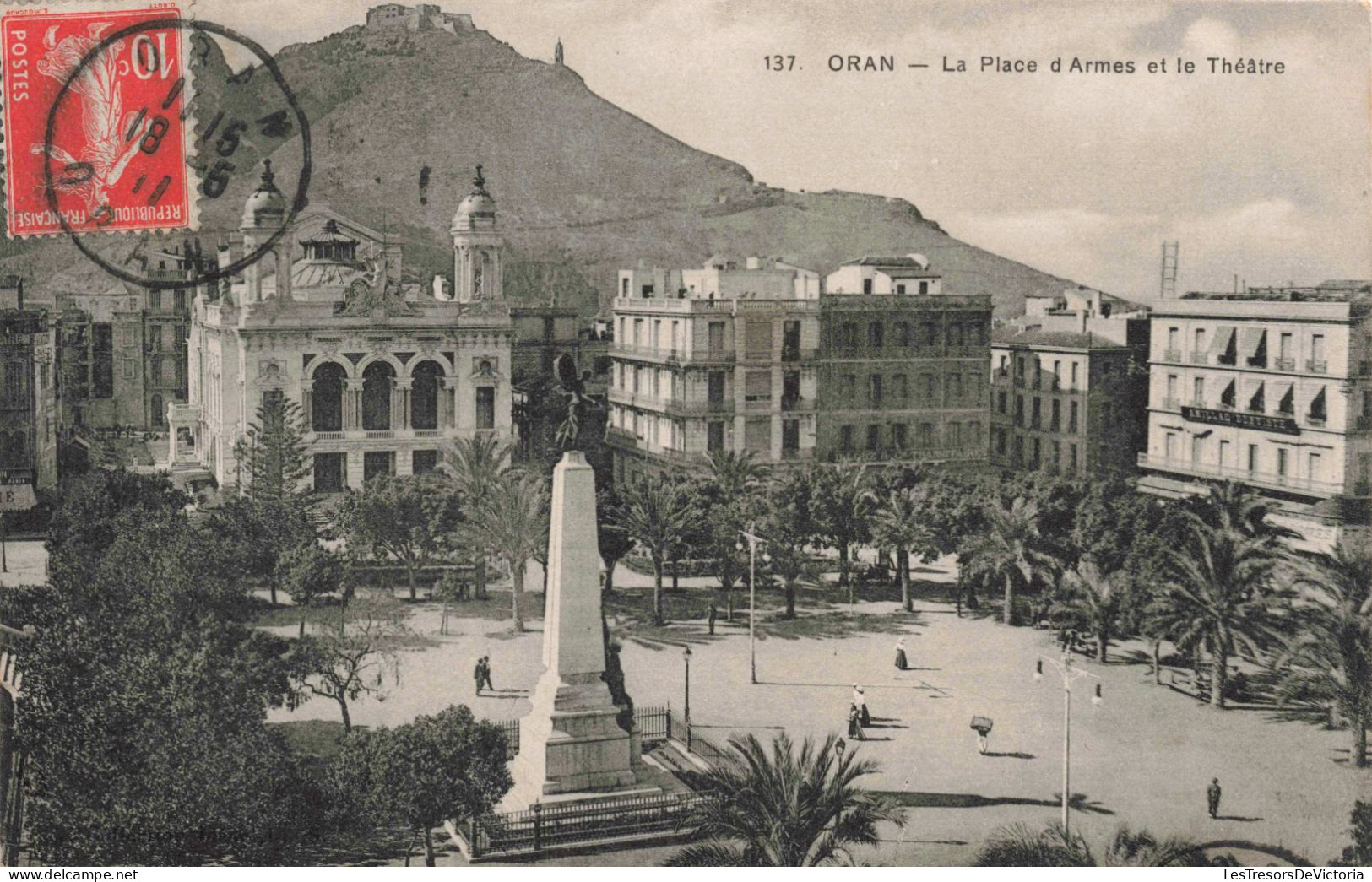 ALGERIE - Oran - La Place D'armes Et Le Théâtre - Carte Postale Ancienne - Blida