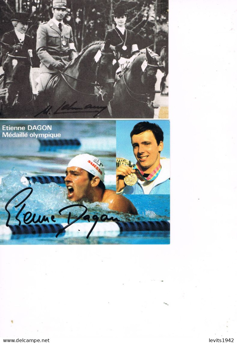 JEUX OLYMPIQUES - AUTOGRAPHES DE MEDAILLES OLYMPIQUES - CONCURRENTS DE SUISSE - - Autogramme