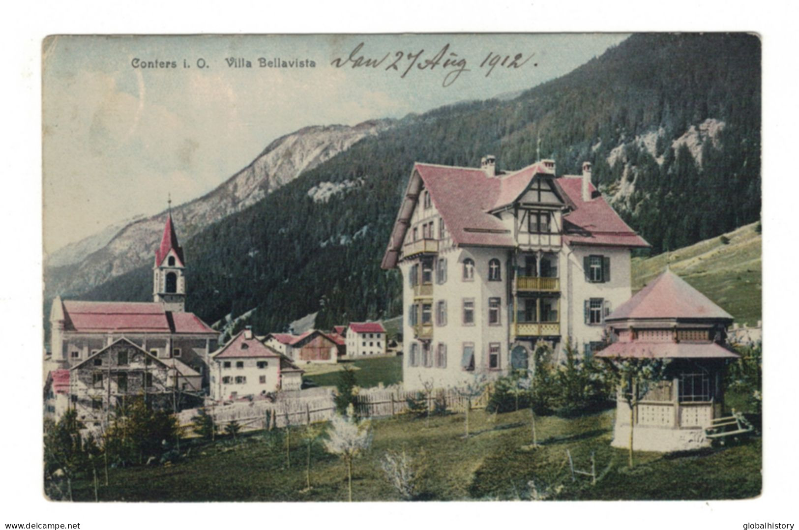 DH1588 - SWITZERLAND - SUISSE - GR - CONTERS I.O. VILLA BELLAVISTA 1912 - Conters Im Prättigau