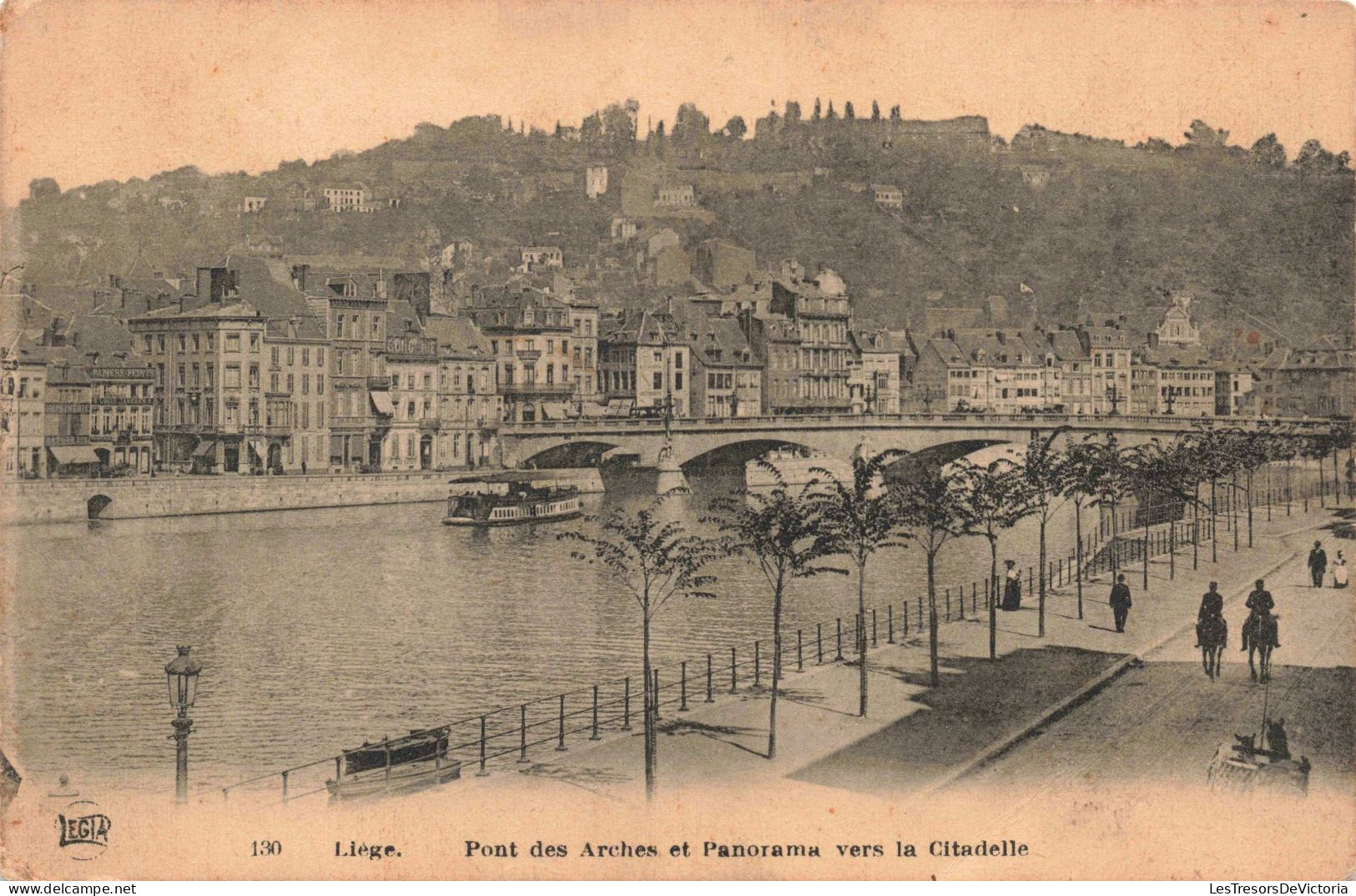 BELGIQUE - Liège - Pont Dse Arches Et Panorama Vers La Citadelle - Carte Postale Ancienne - Liege