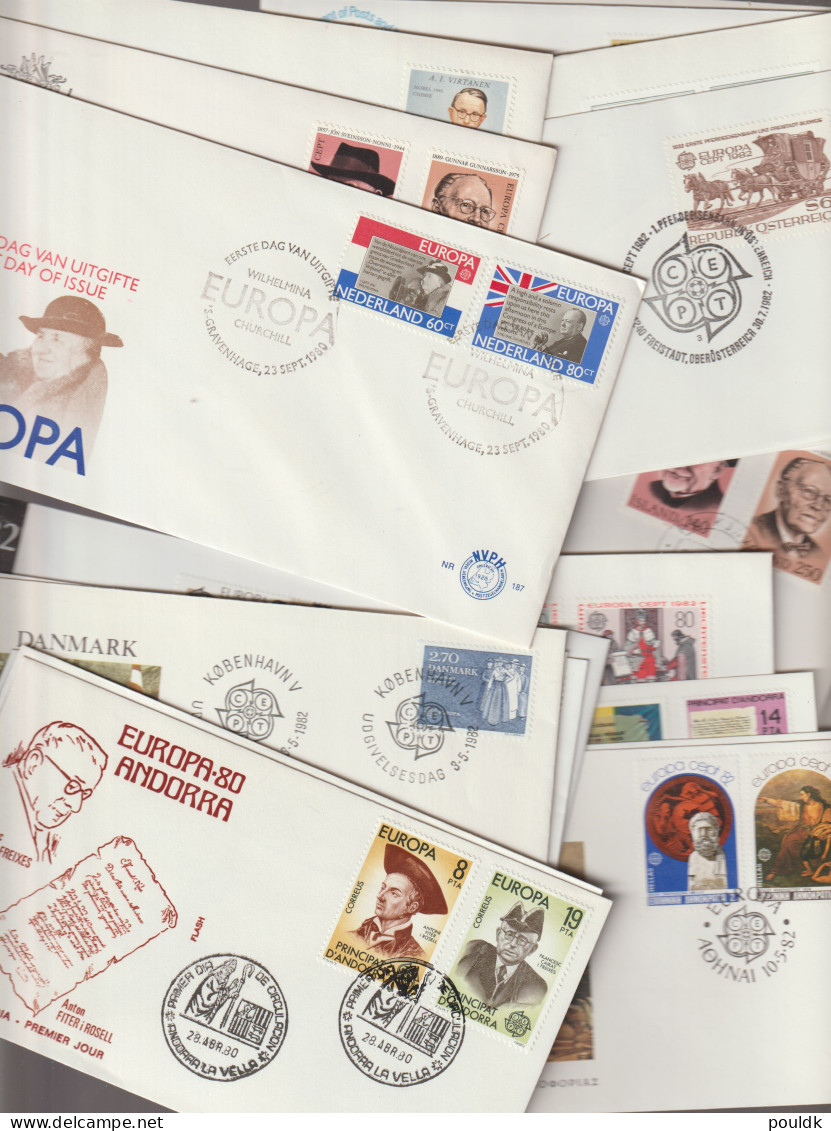 Europa CEPT Covers From 1980 To 1989 - 50 Covers. Weight 0,280 Kg. Please Read Sales Conditions Under Image Of Lot - Collezioni