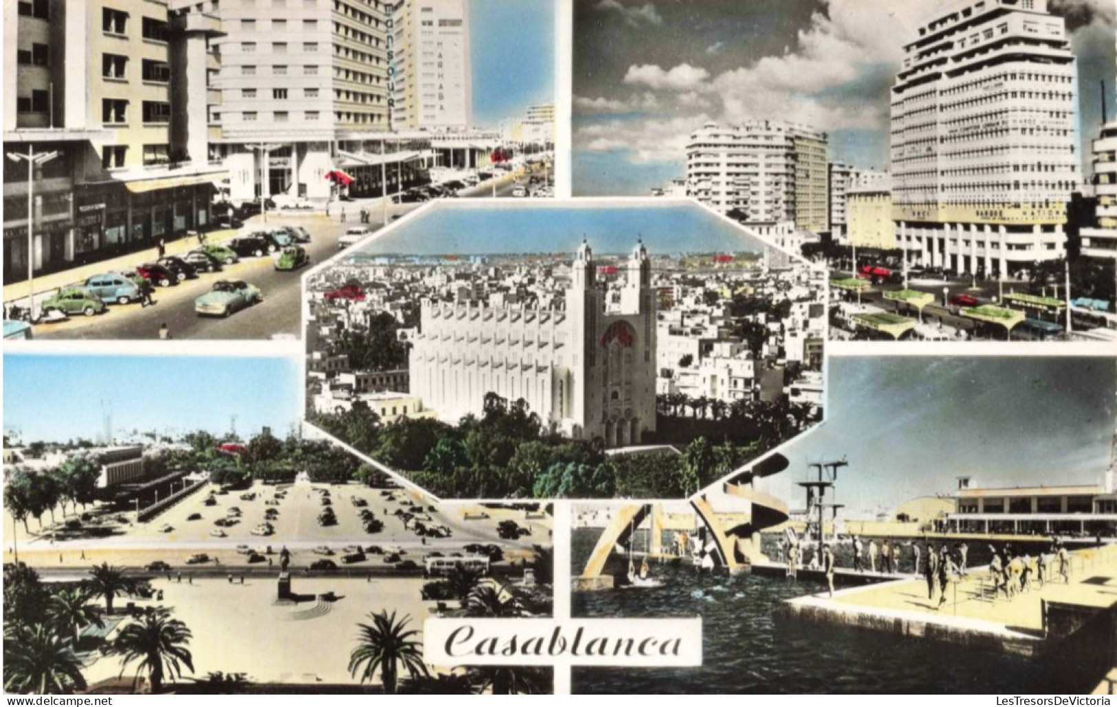 MAROC - Casablanca - Multivues - Colorisé - Carte Postale Ancienne - Casablanca